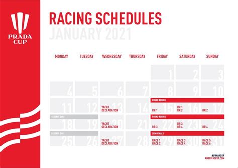 date finali prada cup|america cup racing schedule.